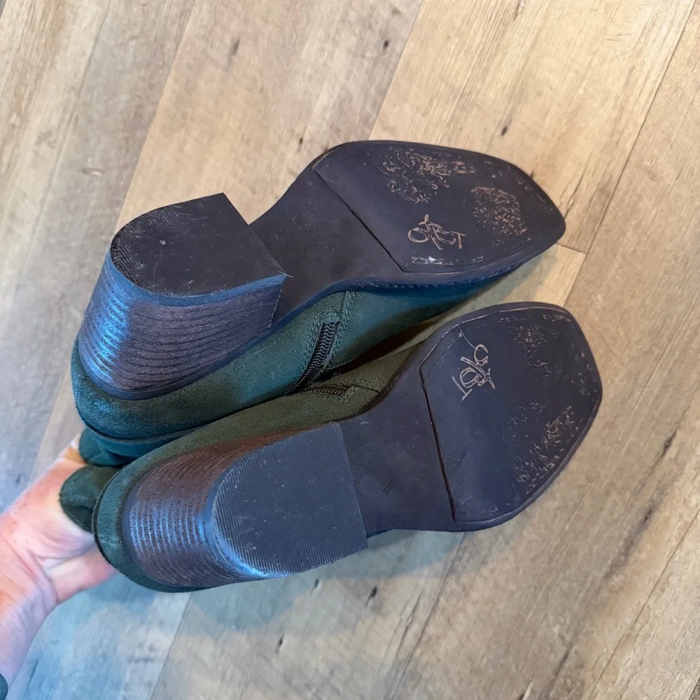 OTBT Dugas Forest Green Suede Ankle Boots